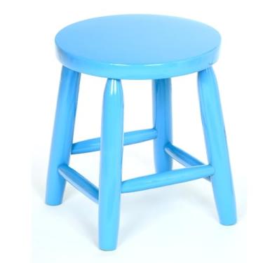 Imagem de Banqueta Baixa Multiuso em MDF, Estrutura em Madeira de Eucalipto, Pintura Acetinada, Azul