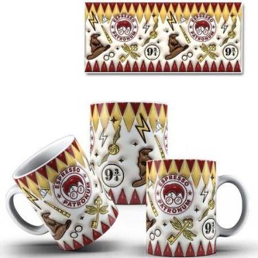Imagem de Caneca Xícara Personalizada Harry Potter Efeito 3D - Porcelana 325ml -