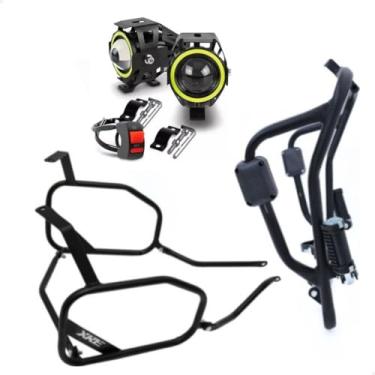 Imagem de Protetor Carenagem Xre 190 E Afastador De Alforge +farol Led