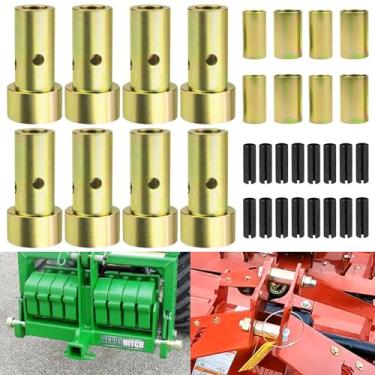 Imagem de Sporthfish TK95029 Conjunto de buchas de adaptador de engate rápido com buchas de elo superior apto para Cat 1 implementos de trator de 3 pontos categoria 1 buchas de engate rápido, 4 pares, ouro