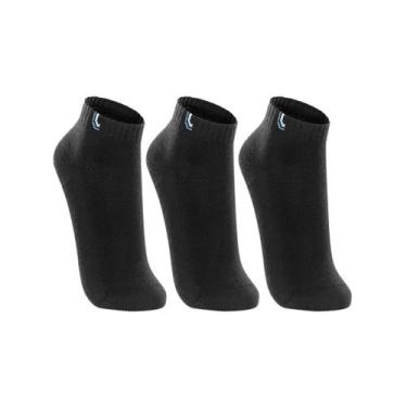 Imagem de Kit 3 Meia Lupo Sport 3225 Preto/Preto/Preto, 33/36, Preto