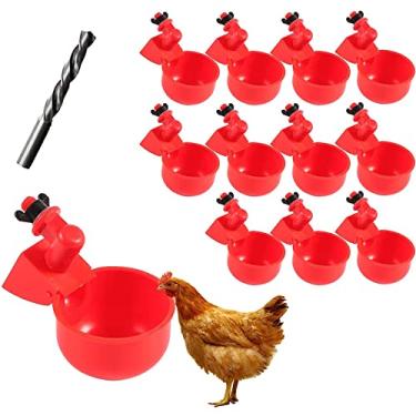Imagem de SKWIRRLE Copo de Água de Frango Bebedouro para Aves, 3/8 de Enchimento Automático Bebedouro de Aves Tigela Alimentador de Água de Frango, Tigela Automática de Beber Aves para Pato Peru Coelho Gansos F