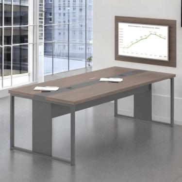 Imagem de Mesa Sala De Reunião Com Paniel De Parma Freijó Preto