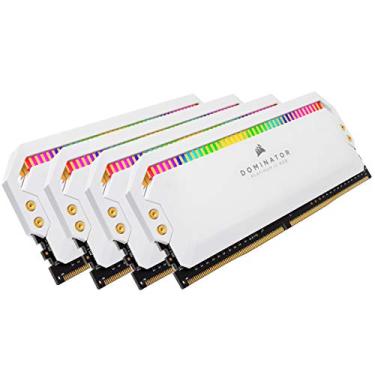 Imagem de Memória Corsair Dominator Platinum RGB - 32GB (4x8GB), DDR4, 3200Mhz, C16, Branco - CMT32GX4M4C3200C16W