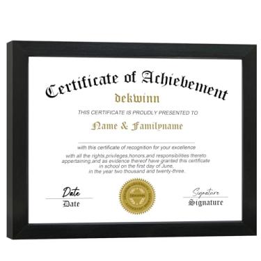 Imagem de DEKWINN, Moldura de diploma de 21 x 28 cm, 1 pacote com moldura de documento de certificado com vidro de alta definição, moldura para parede e mesa em preto FDE-PS275-21 x 28 x 28 cm - 21 cm - B1