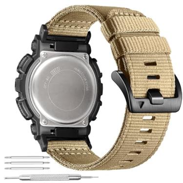 Imagem de Abanen Pulseira de relógio de nylon resistente para Casio gshock DW-5600/8900, pulseira esportiva ajustável para GA-100/GW-B5600/GB-5600 /GW-6900 (bronzeado coiote)
