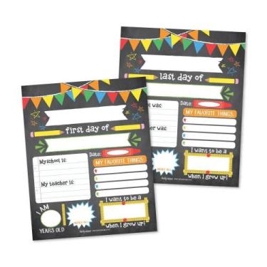 Imagem de Sinal escolar Hadley Designs, 10 adereços infantis 8x10 de dupla face