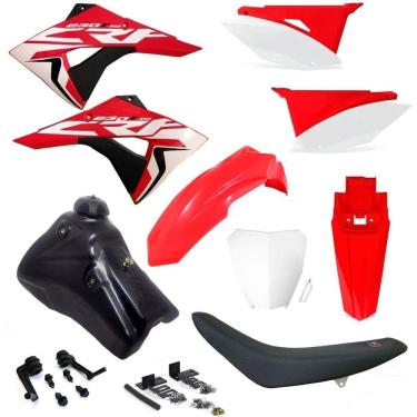 Imagem de Kit Plástico Biker Next Adaptável Crf 230 Xr 200 Xr 250 Tanque 9L 