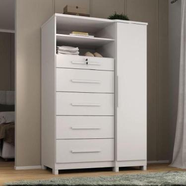 Imagem de Cômoda Com Sapateira E Cabideiro Multiuso 5 Gavetas 1 Porta Imperial Z