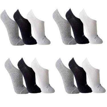 Imagem de Meias Lupo-kit C/12 Pares Meias Sapatilha Sport Ref.3270-089, 45-48, B