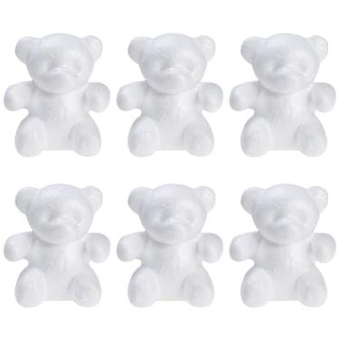 Imagem de 6 Peças 1 Decorações De Casamento Decoração De Casamento Em Casa Urso Rosa Presente Artesanal Enfeites De Natal Urso Flor Espuma 3d Em Branco Bolo