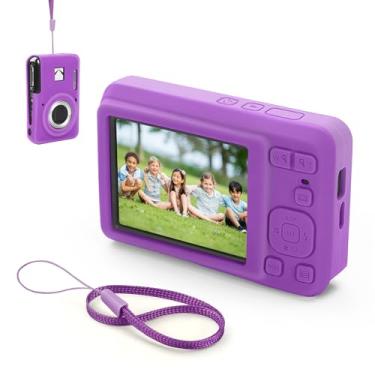 Imagem de Capa de silicone para câmera compatível com câmera digital Kodak PIXPRO FZ55, capa de silicone macio de borracha leve (roxa)