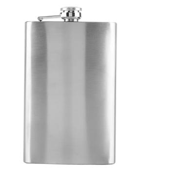 Imagem de Frasco de aço inoxidável com funil para garrafa de bolso para uísque licor vinho álcool (295 ml)