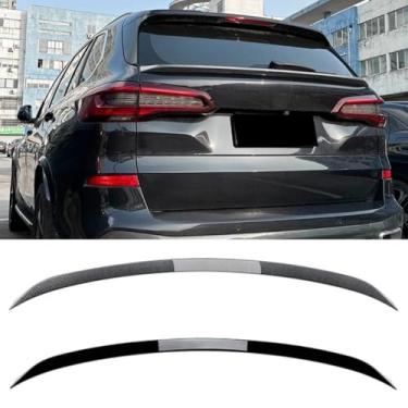 Imagem de Spoiler traseiro do porta-malas asa traseira compatível com X5 G05 2019+ kit de carroceria acessórios para carro (aparência de fibra de carbono)