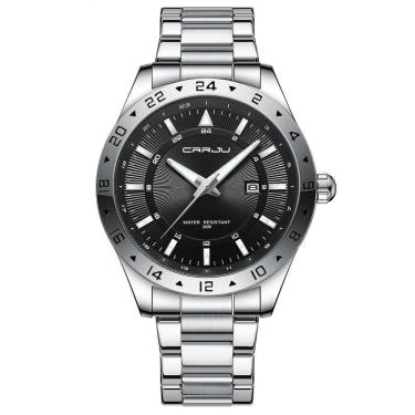 Imagem de Relógio De Quartzo Design Ouro Aço Inoxidável Com Ponteiross Prata