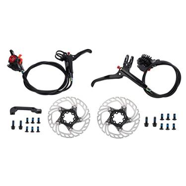 Imagem de Rotor de gelo flutuante para resfriamento de freio de bicicleta Rotor de gelo forte Bike hidráulico Ligia de alumínio do freio a disco 160 mm para bicicletas de montanha (Preto)