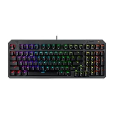 Imagem de ASUS Teclado TUF Gaming K3 Gen II com 97 teclas compactas, interruptores óptico-mecânicos RGB (linear), suporte de vedação de silicone, espuma amortecedora, impermeabilização IP57, placa superior