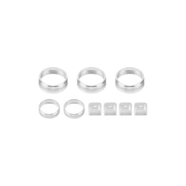 Imagem de Hoolcar Capa de botão de interruptor de janela/CD/capa de botão de ar condicionado compatível com Jeep Wrangler JK JKU 2012-2017, acessórios interiores, prata