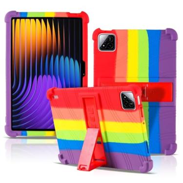 Imagem de Capa para Xiaomi Pad 7/Xiaomi Pad 7 Pro [Novo 2024] 11,2 polegadas, capa de proteção para tablet NOUKAJU com suporte ajustável, silicone macio, capa de proteção de silicone para Xiaomi Pad 7