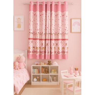 Imagem de Cortina Quarto Infantil 2,00m x 1,40m - Raner, Bailarina