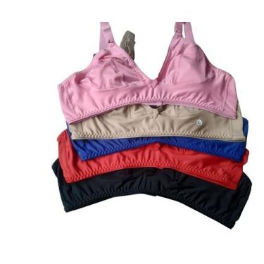 Imagem de Sutiã Soutien Sutia Sem Bojo Plus Size Reforçado Lycra Tradicional Con