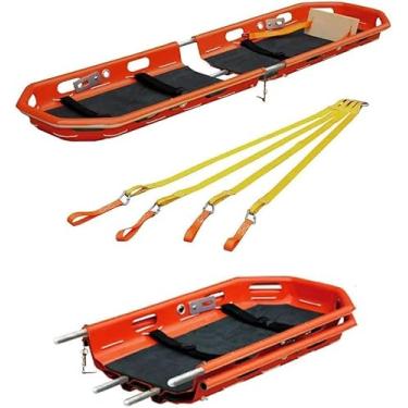 Imagem de Maca Portátil Da Cesta Do Salvamento Com Freio De Levantamento, Maca Da Cesta Do Salvamento Do Helicóptero Para A Emergência, Transporte Paciente Da Emergência Médica, Para Campos De Esport