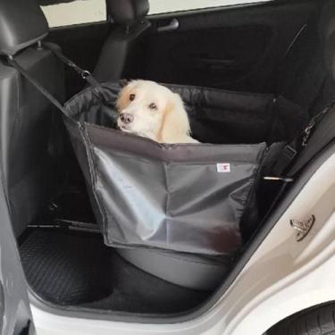 Imagem de Capa protetora caixa para banco traseiro P preta - KING OF PETS
