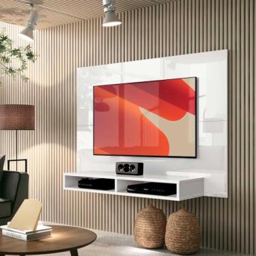 Imagem de Painel Para Tv Com Nicho Até 43 Polegadas 1,20m Fox New Jm Móveis - Branco