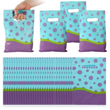 Imagem de 50un. Unidades Sacos Doces Desenho Animado de Monstro, Sacolas Guloseimas com Tema Roxo Azul e Verde para Decoração Festa com Tema Monstro Suprimentos para Decoração Festa Aniversário