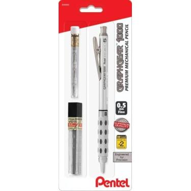 Imagem de Pentel Lapiseira automática GraphGear 1000 de 0,5 mm - Inclui refis de chumbo e borracha