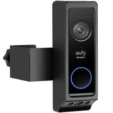 Imagem de Suporte de campainha de vídeo antirroubo para campainha Eufy E340/Wyze Duo Cam, suporte de montagem ajustável sem broca para Eufy E340, suporte de câmera de porta de apartamento para campainha Wyze