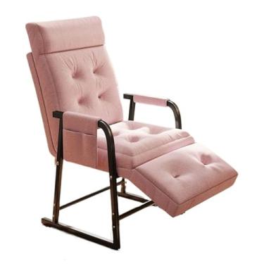 Imagem de Cadeira de jogos, cadeira reclinável dobrável para escritório em casa, pode ficar plana e preguiçosa, sofá, pausa para almoço, com pernas, arrastar e encostar, cama de solteiro, varanda, descanso