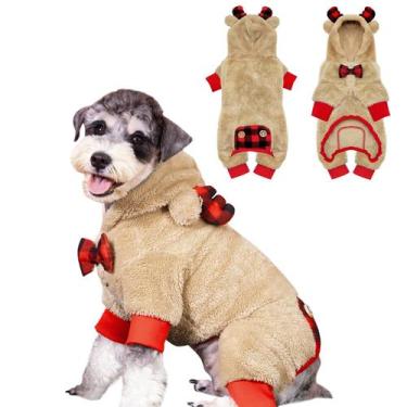 Imagem de Pijama para cães KYEESE Reindeer Christmas Red Buffalo Check