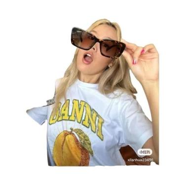 Imagem de Camiseta Feminina De Algodão Estampada De Desenho Animado De Verão Sol