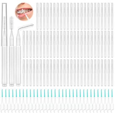 Imagem de Escovas interdentais Lezmarket 300PCS para aparelhos ortodônticos (bra