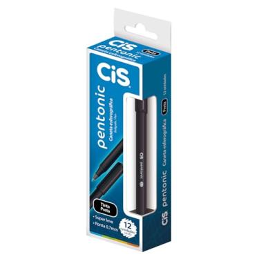 Imagem de Caneta Esferográfica Preta, CiS, Pentonic, 56.2200, 0.7mm, 12 Unidades