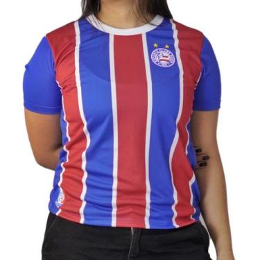 Imagem de Camisa Bahia Esquadrão Casual Tricolor - Feminino, GG, Azul, Vermelho