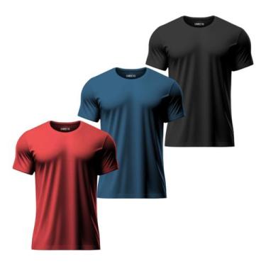 Imagem de Kit 3 Camiseta Dry Fit Anti Suor Térmica Uv Academia Esporte - LABELA 