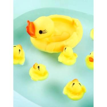 Imagem de Kit 4 Peças Pato De Borracha Flutuador E Brinquedo De Banho Para Bebê cor sortidas