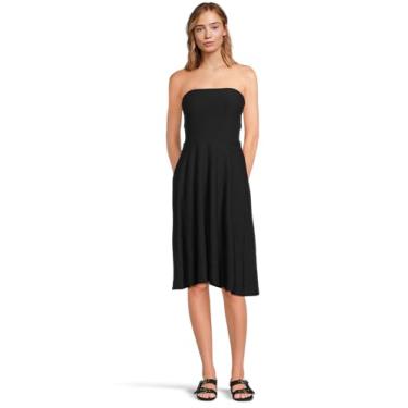 Imagem de Beyond Yoga Vestido feminino sem alças leve, Noite mais escura, P