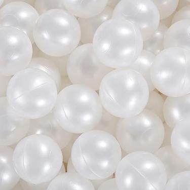Imagem de STARBOLO 100 bolas para crianças pequenas – Bolas de brinquedo infantis de plástico à prova de esmagamento, bolas coloridas do oceano para festas de aniversário, decoração de árvore de Natal (pérola