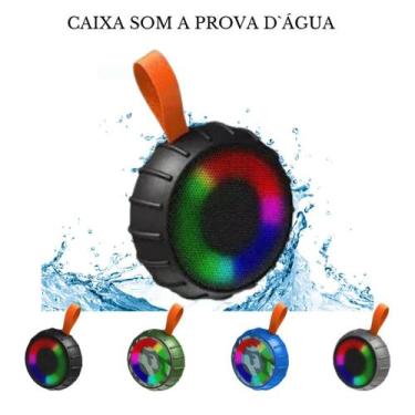 Imagem de Caixinha Som Prova Dágua Bluetooth 5W Bicicleta Moto Piscina Voltagem 