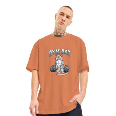 Imagem de Camiseta Oversized Masculina Rato de Academia Gym Rat - FSL.CONF, Terr