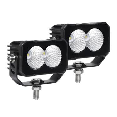 Imagem de EXZEIT Cápsulas de luz pequenas de 7,5 cm, luzes auxiliares de 40 W para motocicleta, bicicleta, farol de neblina para caminhão, trailer, 12/24 V, feixe de inundação