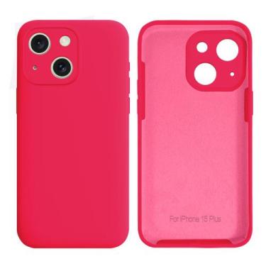 Imagem de Capinha Compativel com iPhone 15 Plus Silicone com Interior Aveludado 