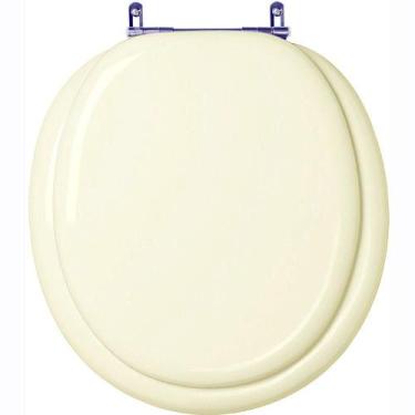 Imagem de Tampa De Vaso Sanitario Almofadada Convencional Oval Areia Para Bacia 