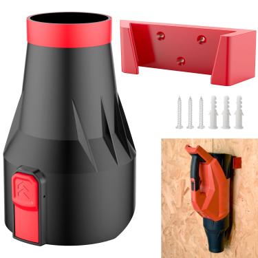 Imagem de Bocal de secagem de carro e suporte de parede compatível com soprador de folha de bateria única Milwaukee M18 Fuel Gen III serve para 3017-20, 3017-21HD, M18 FBLG3-0, M18 FBLG3-802 Não compatível com