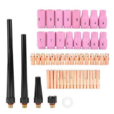 Imagem de Peças Tocha de Soldagem TIG Corpo Pinça Bocal WP-9/20/25 Acessórios Tocha de Soldagem Kit para Máquina de Solda TIG Lente de Gás Consumíveis do Corpo Pinça Acessórios
