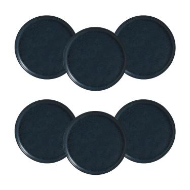 Imagem de Conjunto de Pratos para Pão Porto Brasil Bio Night Blue - 6 Peças	
