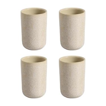 Imagem de Conjunto de Copos Porto Brasil Neo Stoneware Latte 110ml - 4 Peças 